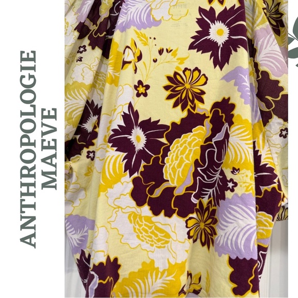 Maeve by Anthropologie Cinched Butterfly-Sleeve Floral Top – Plus 2X - Picture 8 of 9